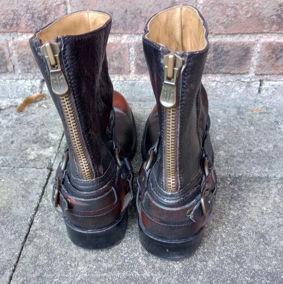 FRYE Mens Riley Harness Back Boot Brown Size 9.5 - Picture 7 of 14
